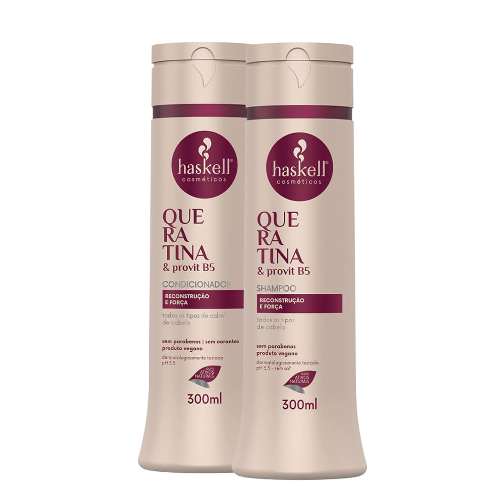 Kit Shampoo e Condicionador Haskell Queratina 300ml