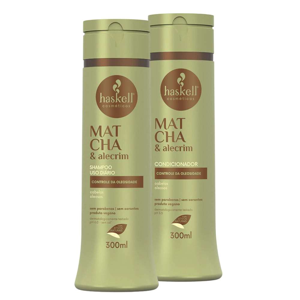 Kit Shampoo e Condicionador Haskell Matcha & Alecrim 300ml