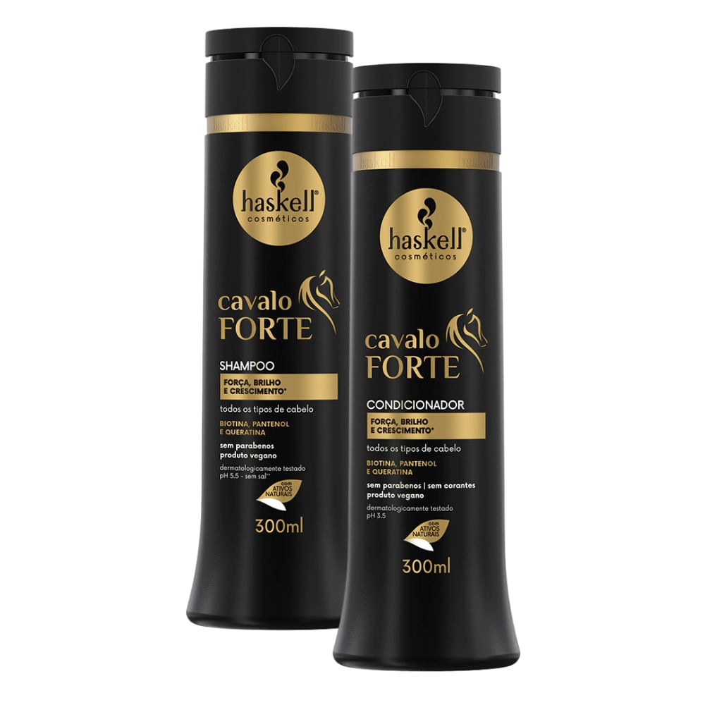 Kit Shampoo e Condicionador Haskell Cavalo Forte 300ml