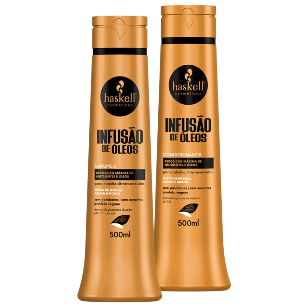 Kit Shampoo e Condicionador Haskell Infusão de Óleos 500ml