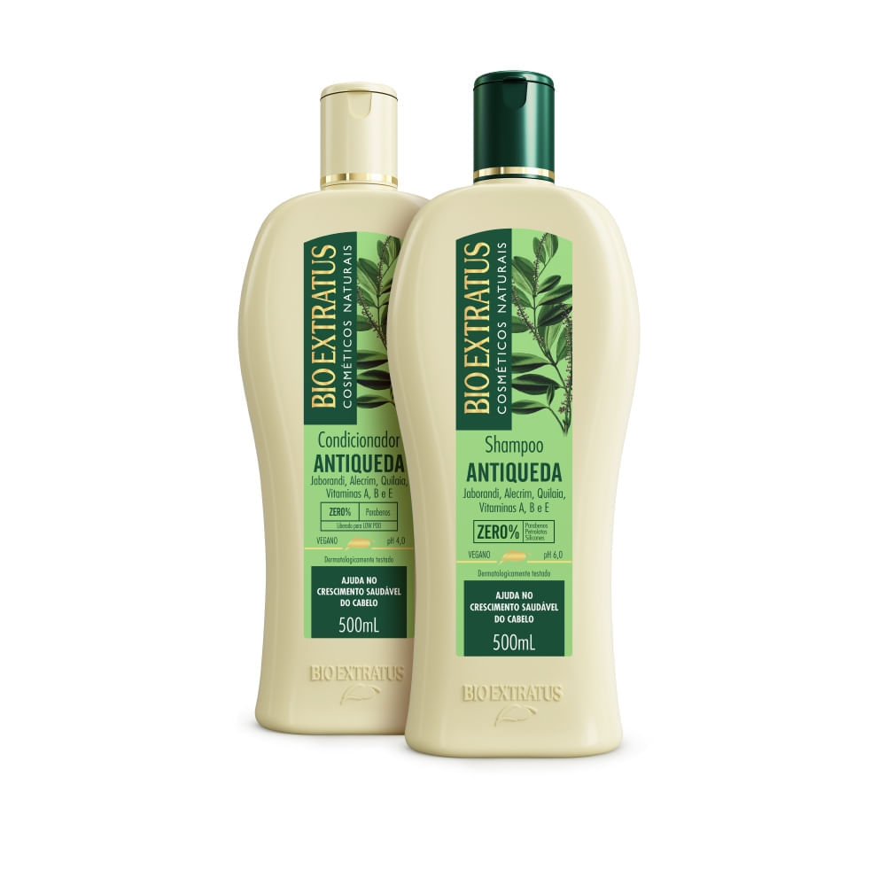 Kit Shampoo e Condicionador Bio Extratus Jaborandi Antiqueda 500ml