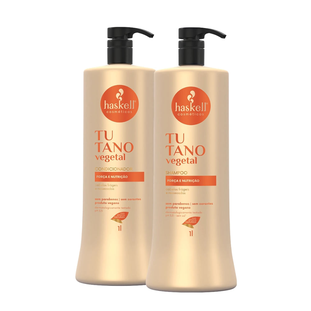 Kit Haskell Tutano Vegetal Shampoo e Condicionador 1L