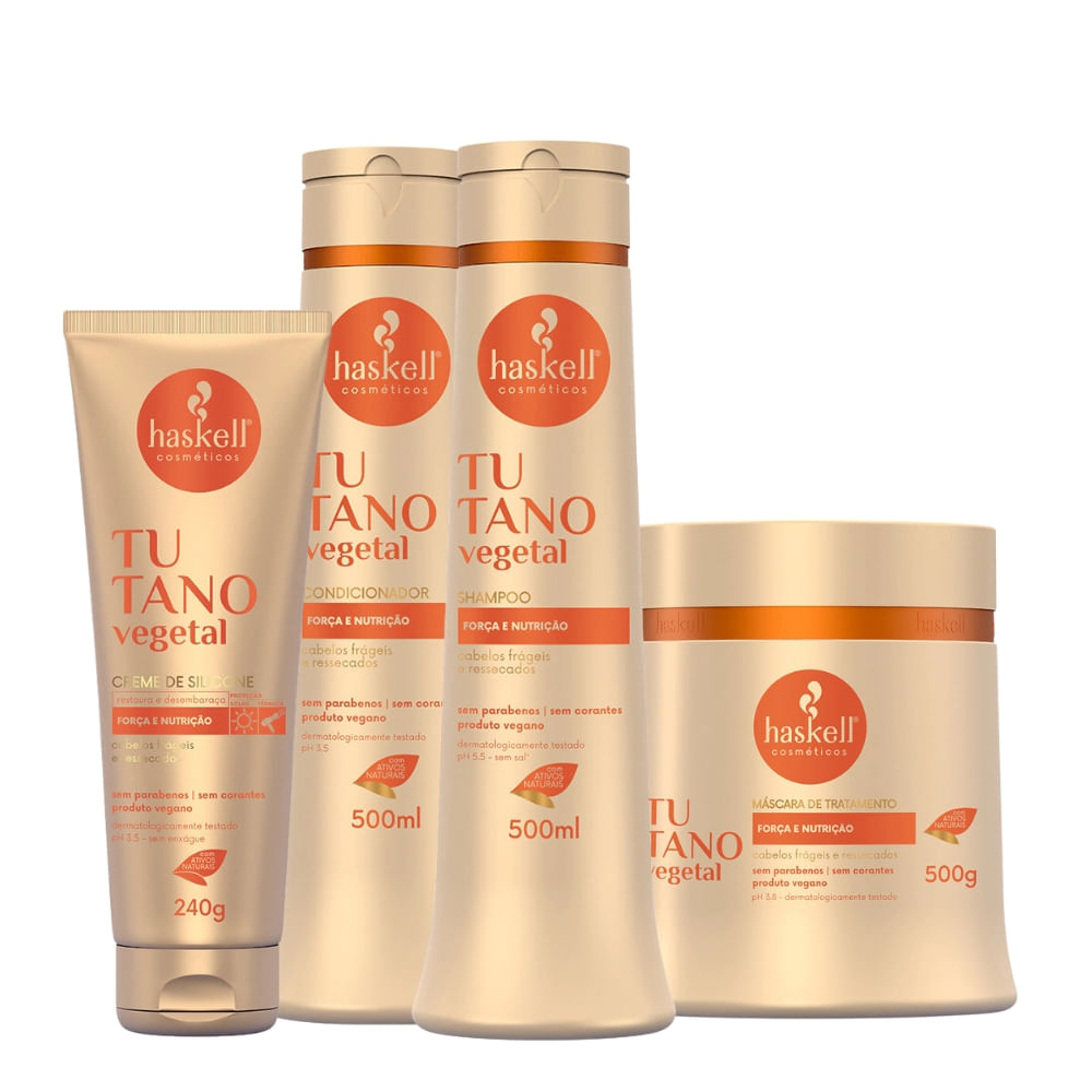 Kit Haskell Tutano Vegetal 500ml (4 Produtos)