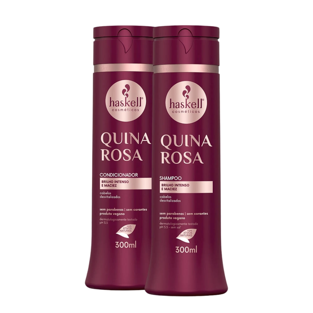 Kit Haskell Quina Rosa Shampoo e Condicionador 300ml
