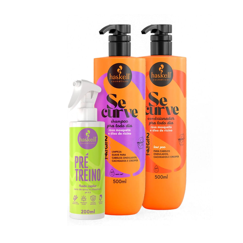 Kit Haskell Pré-Treino + Se Curve (3 itens)