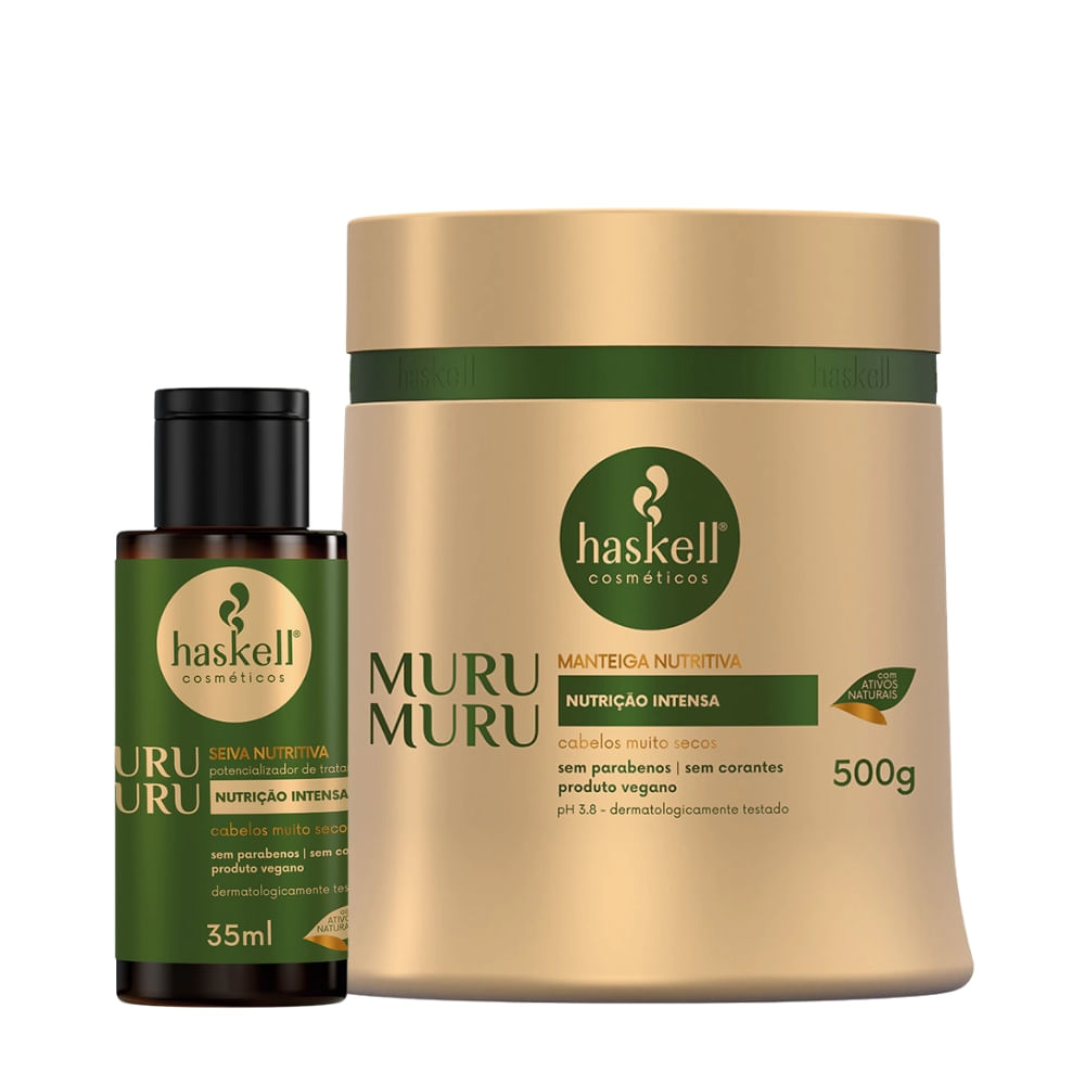 Kit Haskell Murumuru Manteiga Hidratante Capilar 500g e Seiva Nutritiva 35ml