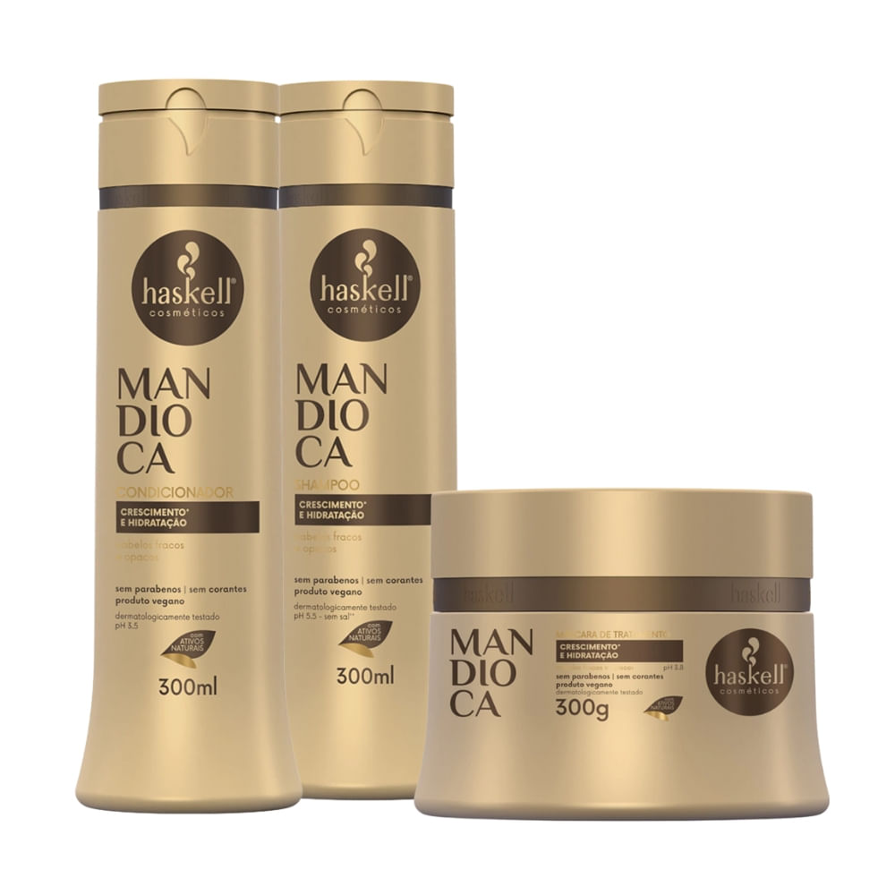 Kit Haskell Mandioca Trio Home-Care (3 Produtos)