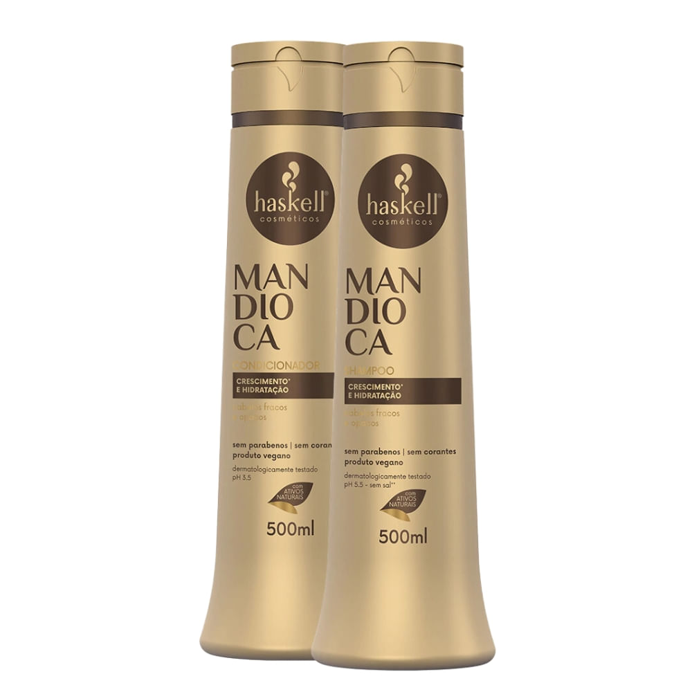 Kit Haskell Mandioca Shampoo e Condicionador 500ml