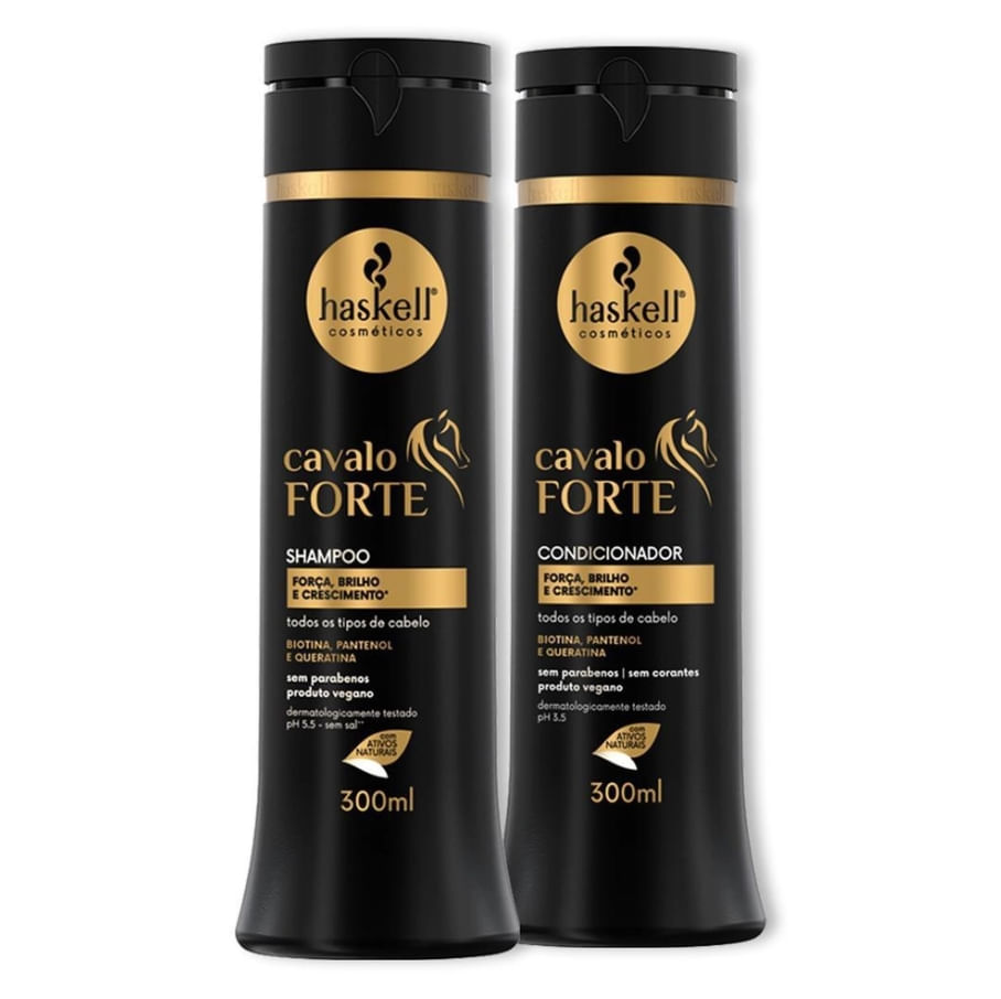 Kit Haskell Cavalo Forte Shampoo + Condicionador 300ml Home Care