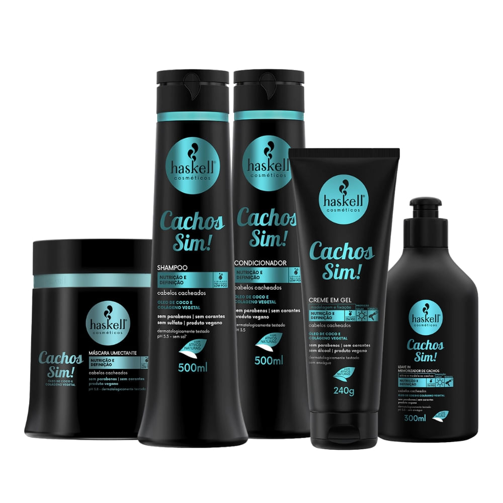 Kit Completo Haskell Cachos Sim! 500g