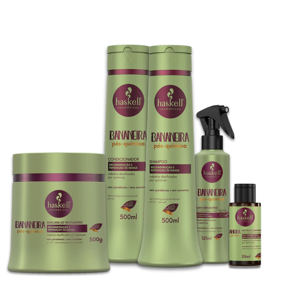 Kit Completo Haskell Bananeira Pós Química 500ml 5Itens