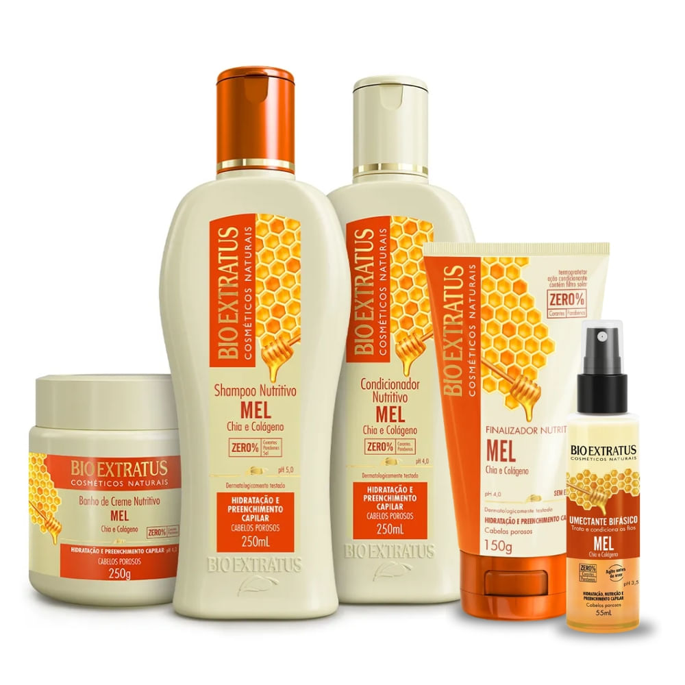 Kit Bio Extratus Mel Nutritivo Completo 250mL/g