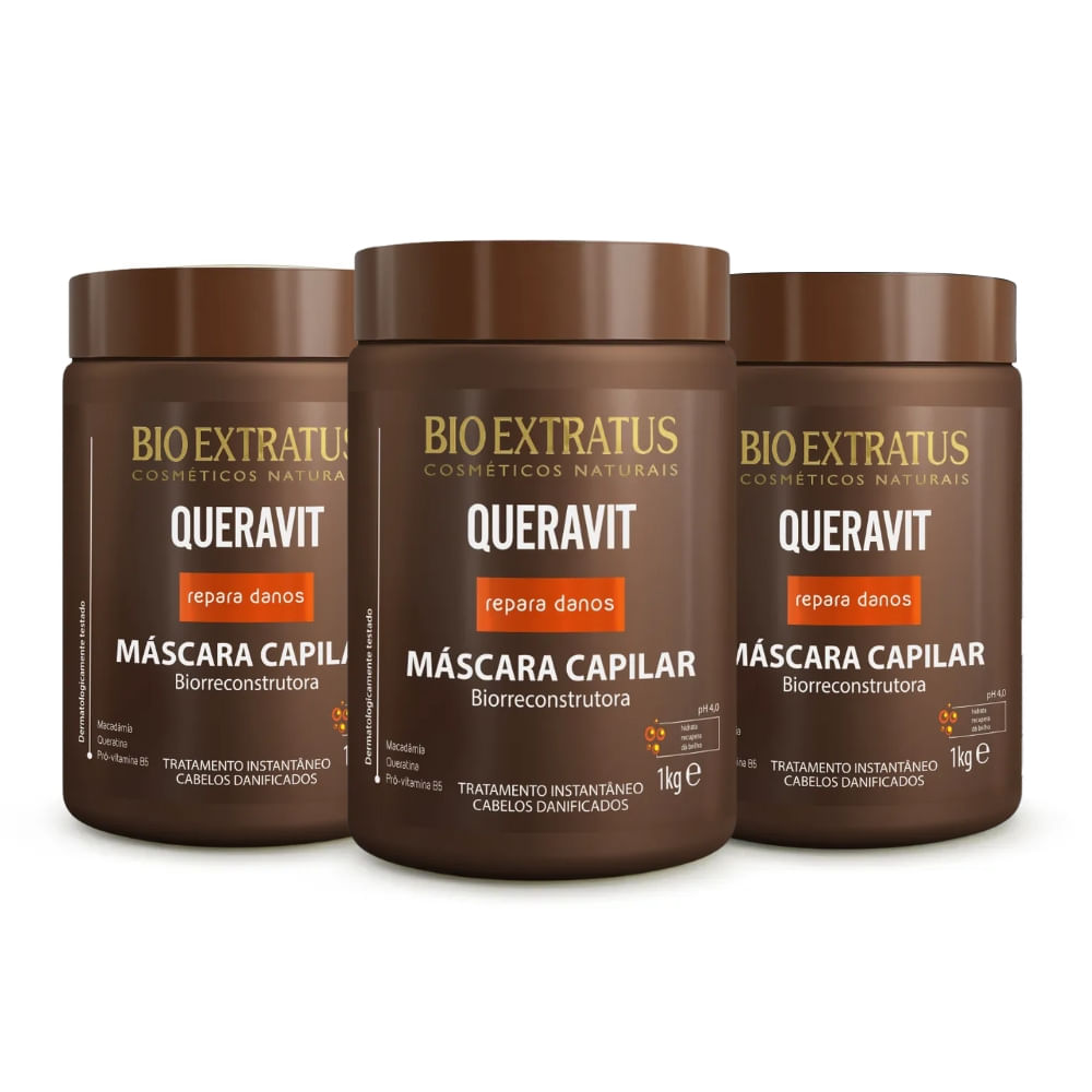 Kit Bio Extratus Máscara Queravit 1Kg 3 Itens