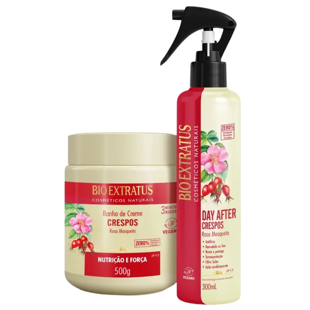 Kit Bio Extratus Crespos Banho de Creme 500g e Day After 300ml