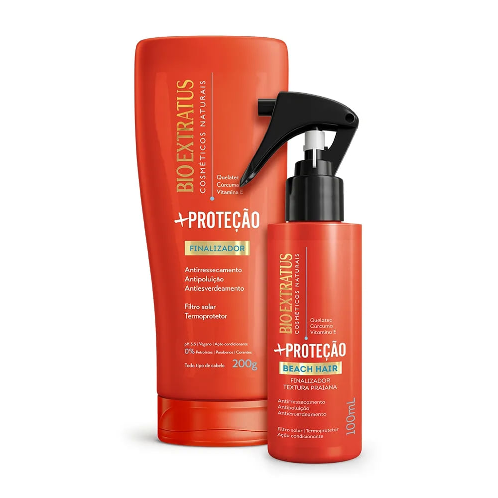 Kit Bio Extratus +Proteção Finalizador e Spray Beach Hair