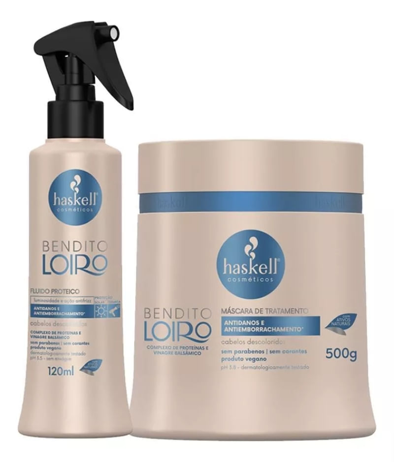 Kit Bendito Loiro Haskell Máscara 500g + Fluído 120mL
