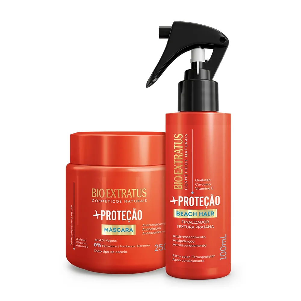 Kit Bio Extratus +Proteção Máscara e Spray Beach Hair