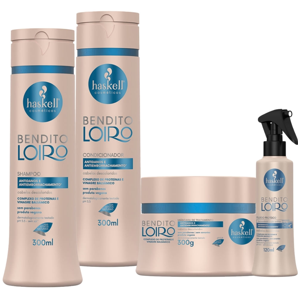 Kit Bendito Loiro Haskell Completo 4 Itens (300mL/g)