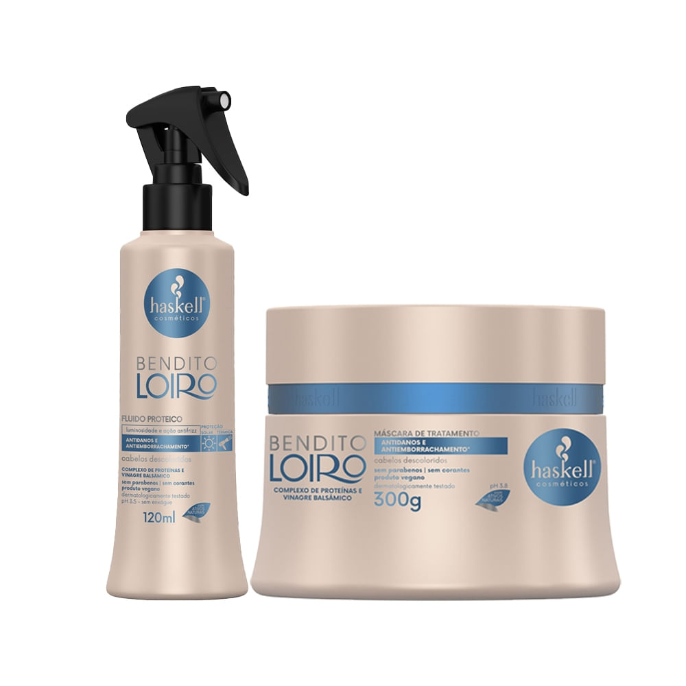 Kit Bendito Loiro Haskell Máscara 300g + Fluído