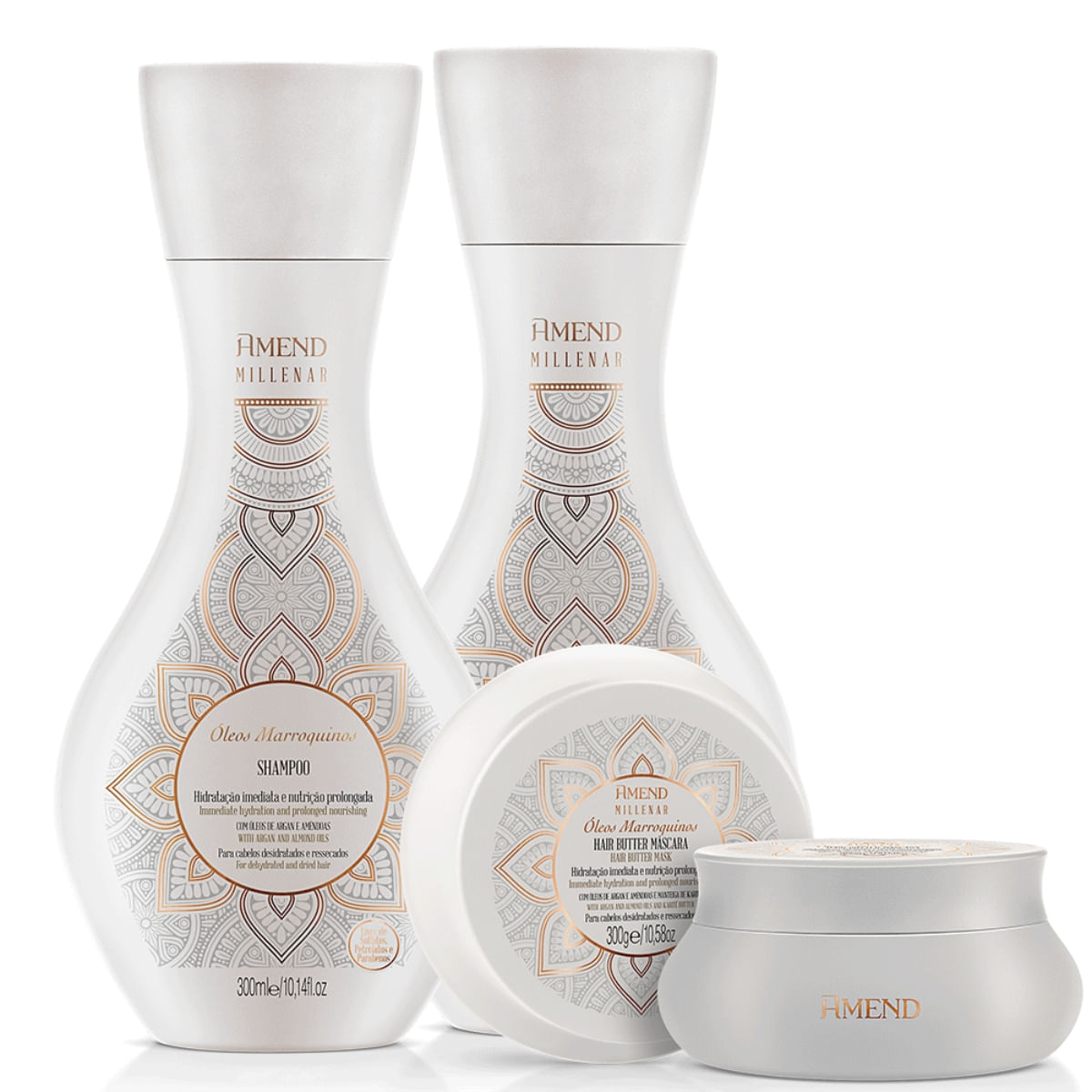 Kit Amend Óleos Marroquinos Shampoo/Condicionador/Máscara 300ml