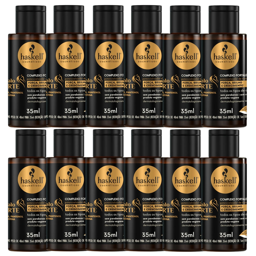Kit 12und Complexo Fortalecedor Haskell Cavalo Forte