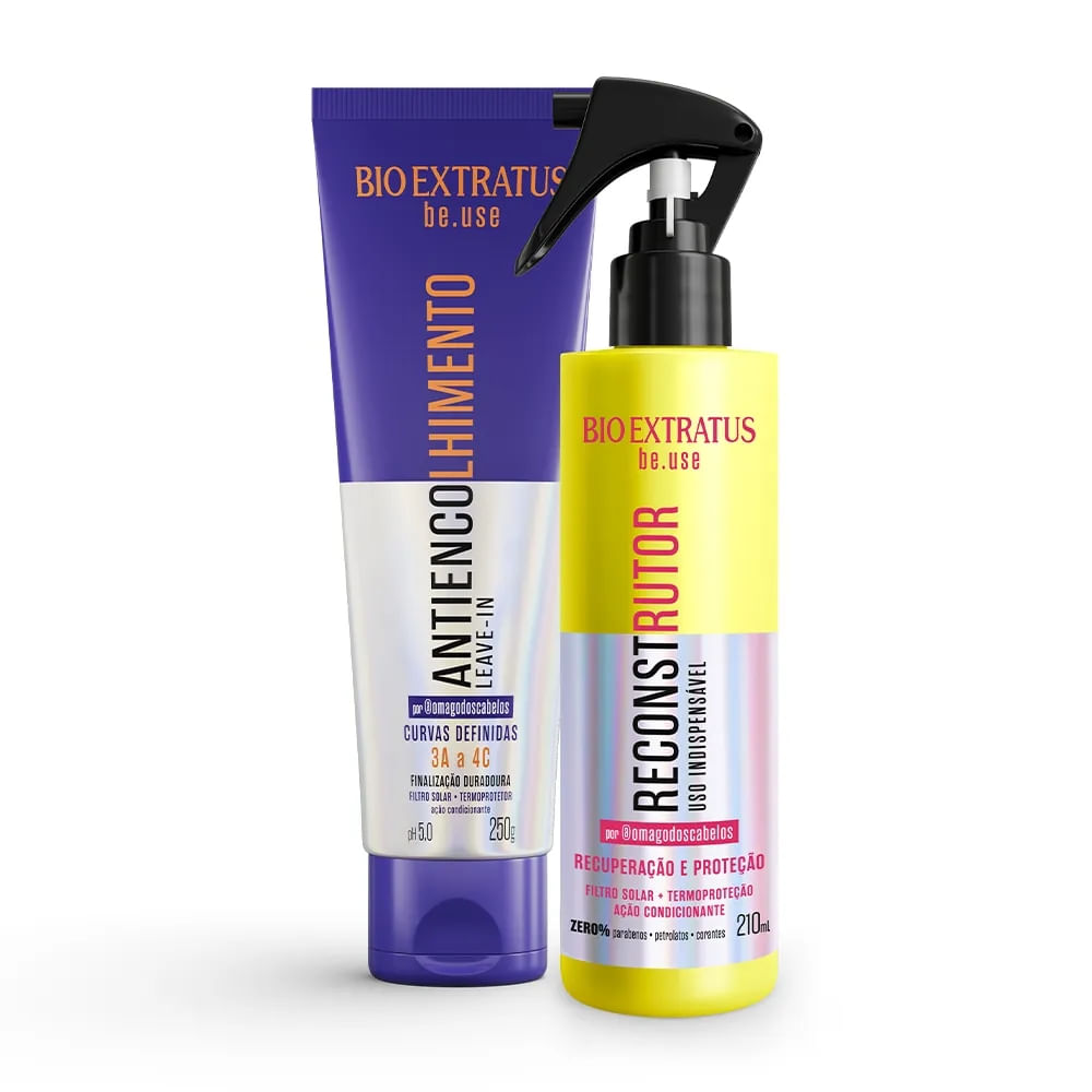 Kit  Bio Extratus Antiencolhimento + Reconstrutor be.use