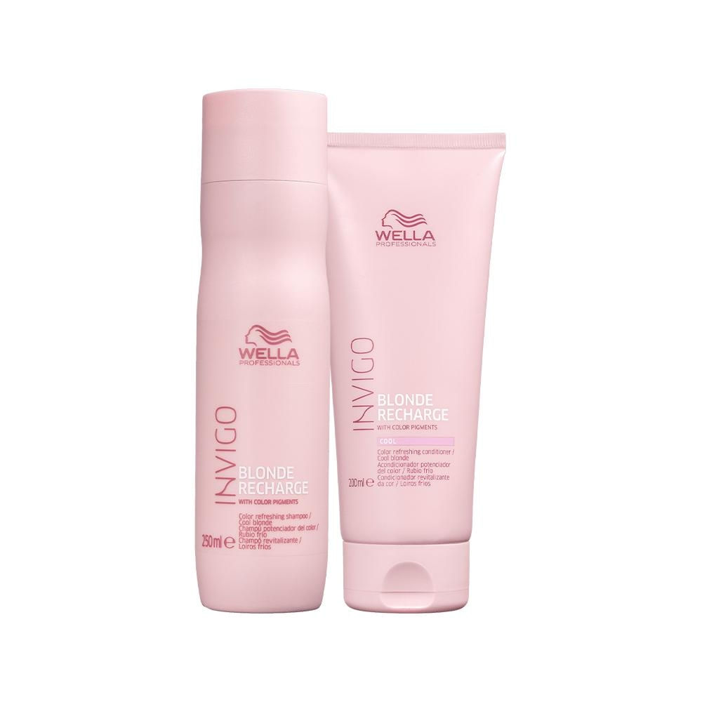 Kit Wella invigo Blonde Recharge - Shampoo e Condicionador