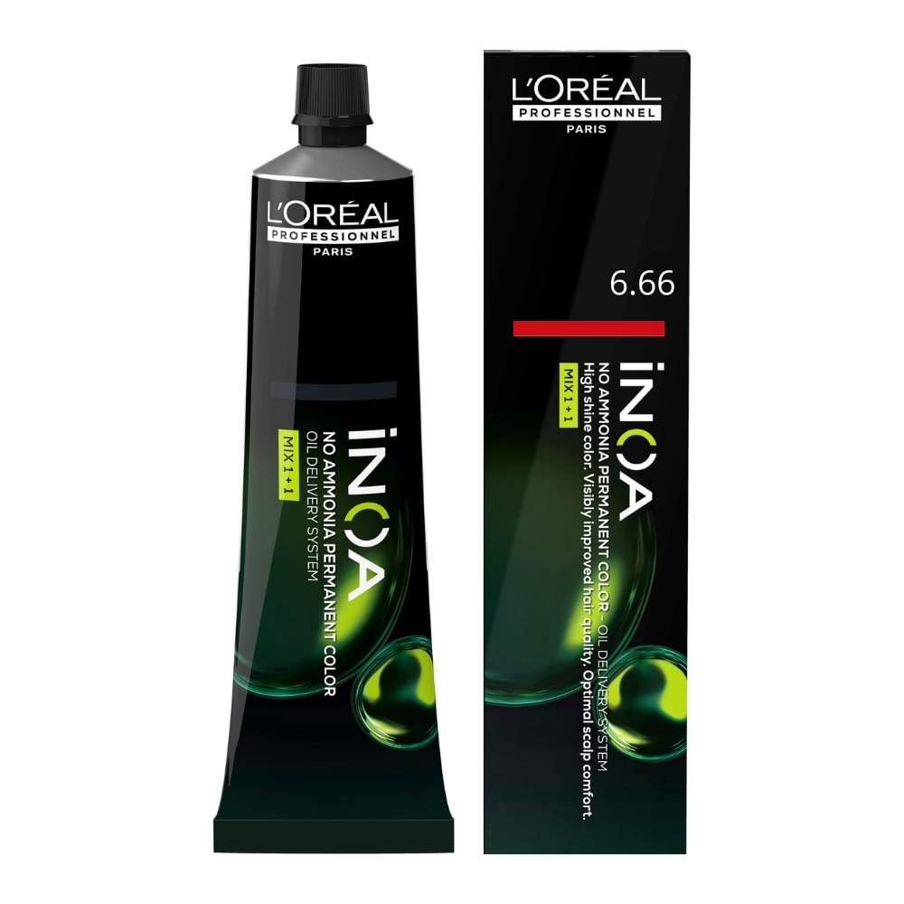 Coloração L'Oréal Professionnel Inoa 6.66 Louro Escuro Vermelho Profundo 60ml