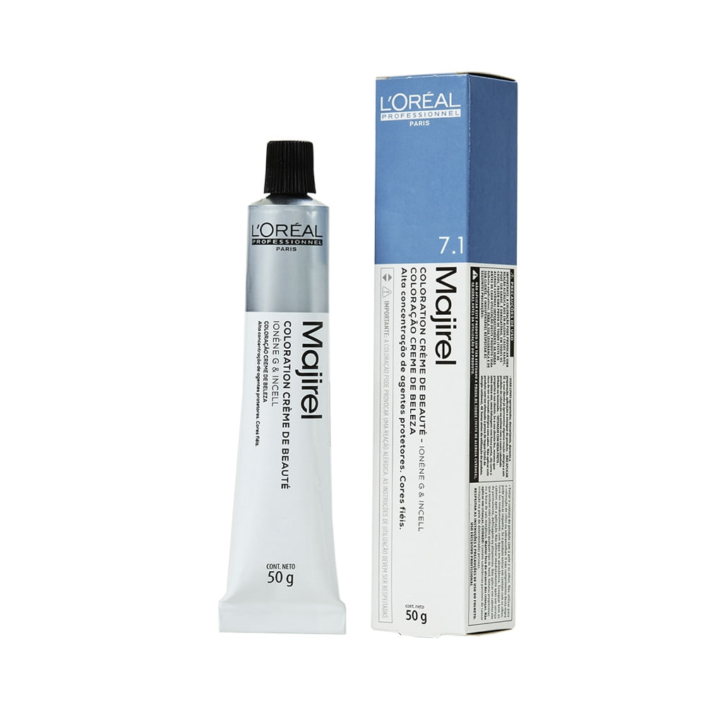 L'Oréal Professionnel Majirel 7.1 Louro Acinzentado - Coloração 50g