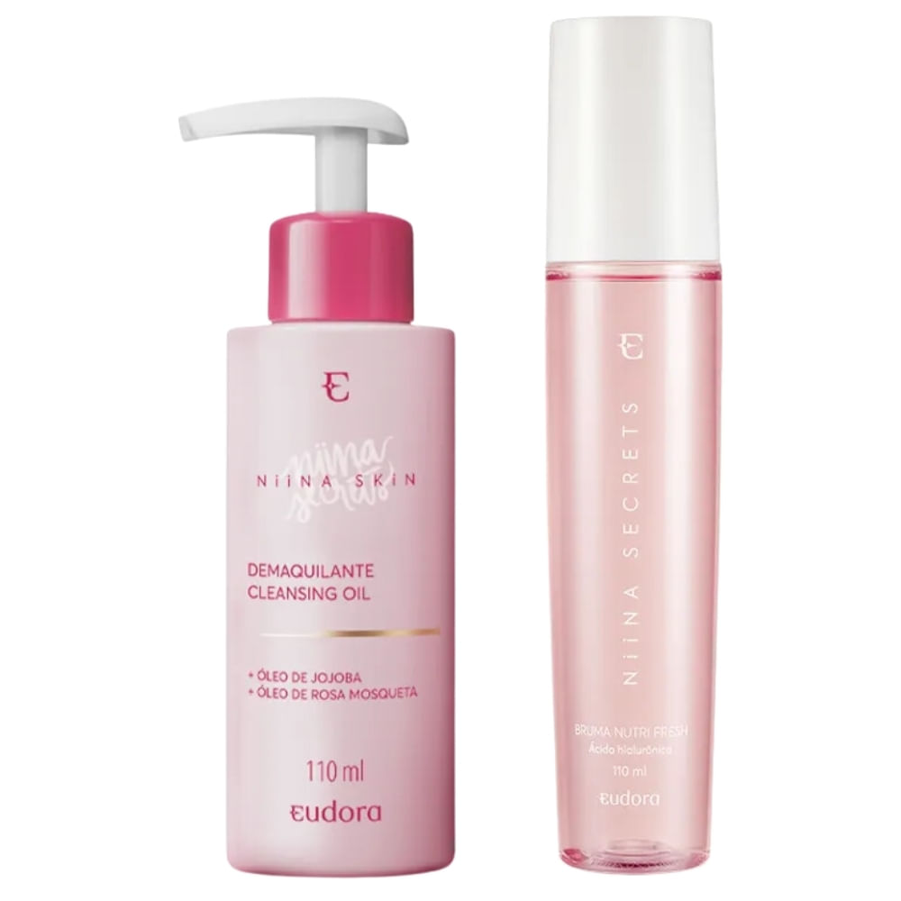 Kit Skincare Niina Secrets Skin Demaquilante Cleansing Oil 110ml +Bruma Facial Nutritiva