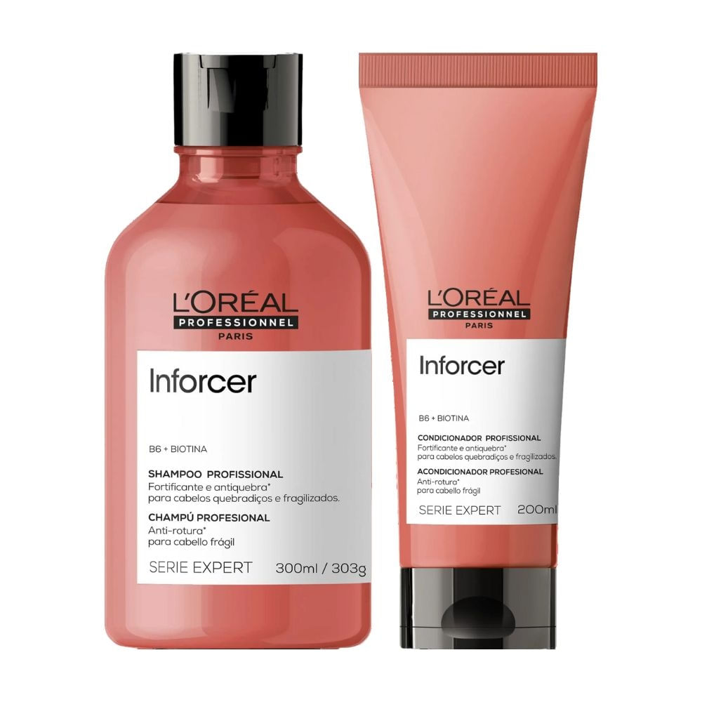 Kit L'Oréal Inforcer B6 + Biotin Home Care Shampoo e Condicionador