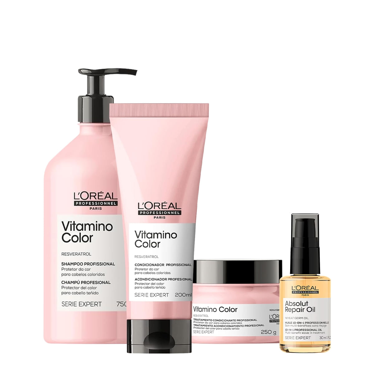 Kit L'Oréal Professionnel Vitamino Color Home Care Oil 30 (4 produtos)