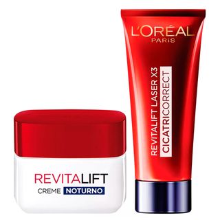 L'Oréal Paris Revitalift Laser X3 + Revitalift Noite Kit - Creme Antirrugas + Rejuvenescedor Facial Menor preço em L'Oréal Paris Revitalift Laser X3 + Revitalift Noite Kit - Creme Antirrugas + Rejuvenescedor Facial