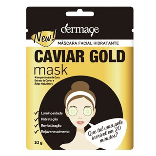 Máscara Facial Hidratante Dermage Caviar Gold Mask - 10g Menor preço em Máscara Facial Hidratante Dermage Caviar Gold Mask - 10g