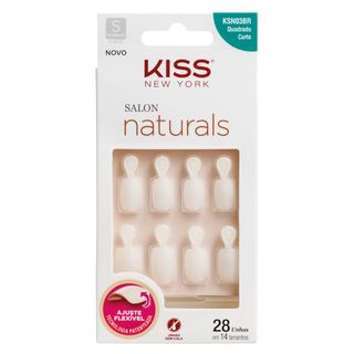Unhas Postiças Kiss NY - Salon Natural Curto Quadrado com Aba - 1 Un Menor preço em Unhas Postiças Kiss NY - Salon Natural Curto Quadrado com Aba - 1 Un