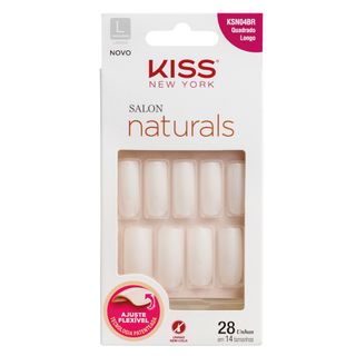 Unhas Postiças Kiss NY - Salon Natural Longo Quadrado - 1 Un Menor preço em Unhas Postiças Kiss NY - Salon Natural Longo Quadrado - 1 Un
