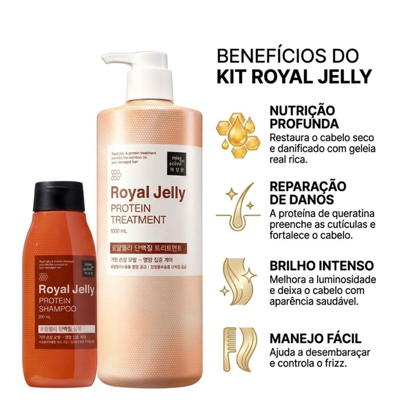 Mise en Scène Royal Jelly Protein Shampoo 200ml + Tratamento
