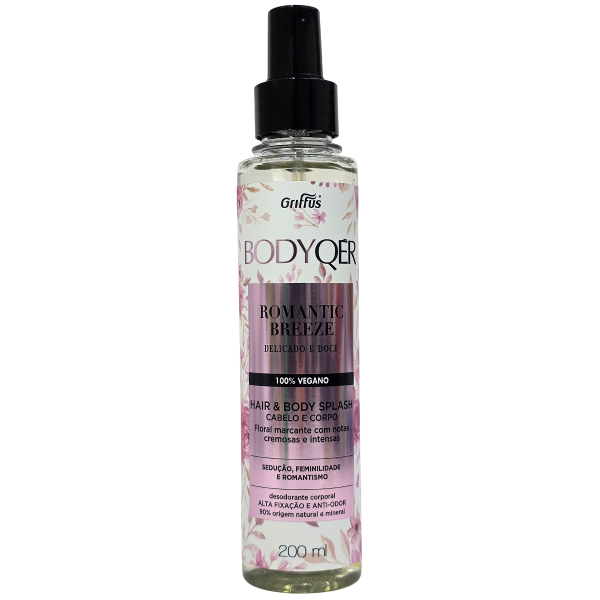 Hair & Body Splash Cabelo e Corpo Romantic Breeze Vegano Qér Griffus 200ml