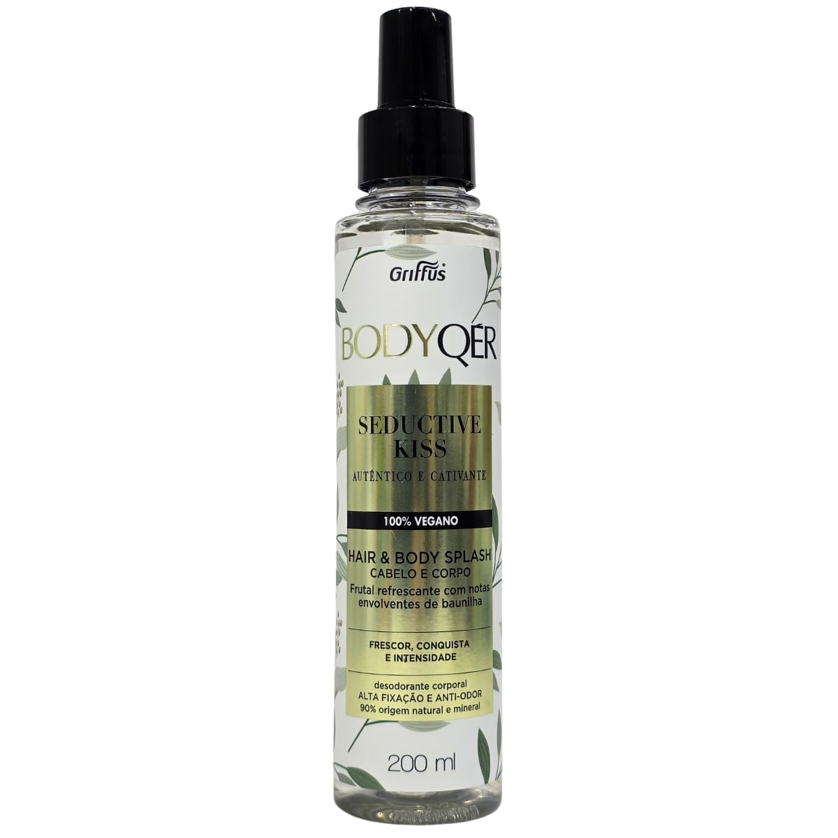 Hair & Body Splash Cabelo e Corpo Seductive Kiss Vegano Qér Griffus 200ml