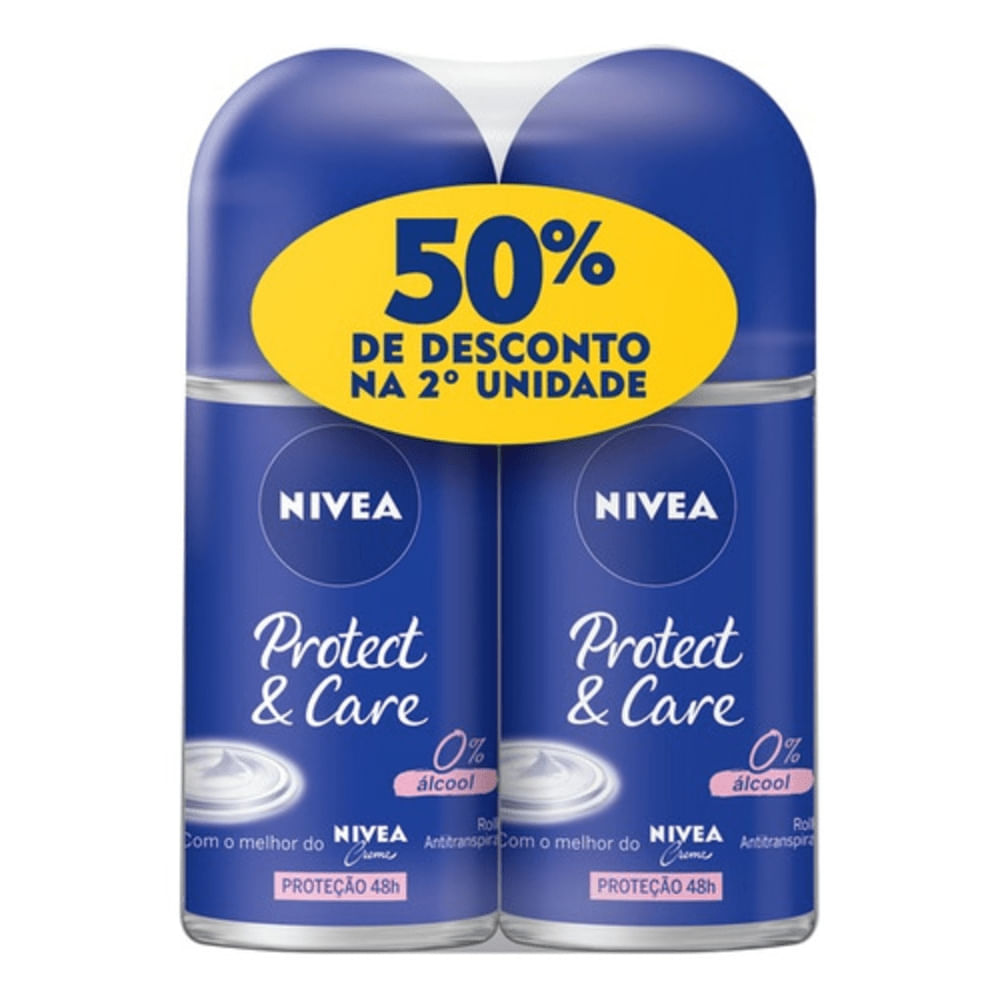 Kit 2 Desodorantes Roll On Protect & Care - 50ml