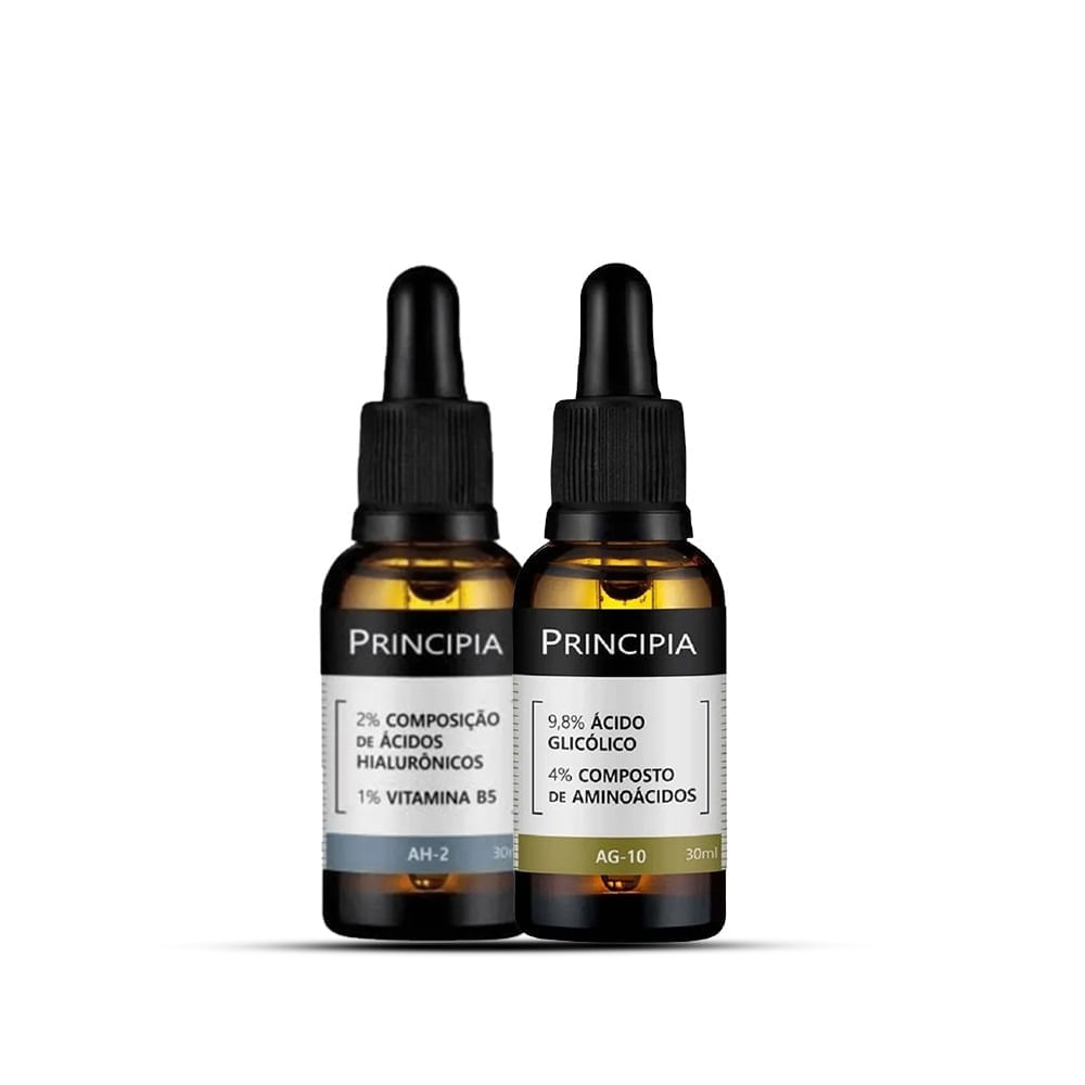 Kit Sérum Facial Principia Antissinais Vitamina B5 30Ml + Acido Glicolico 30Ml