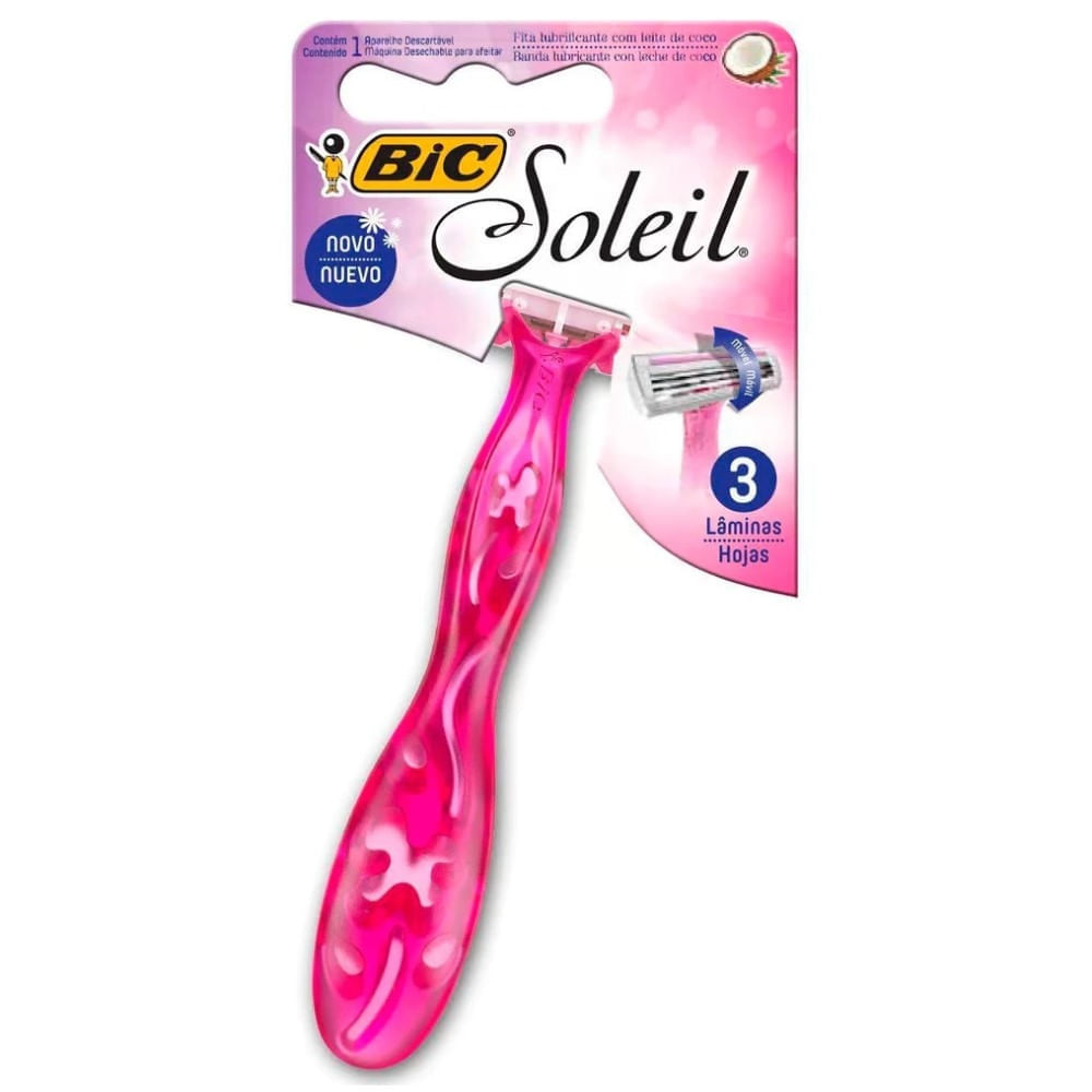 Aparelho De Depilação Bic Soleil 3 Lâminas 1 Unidade