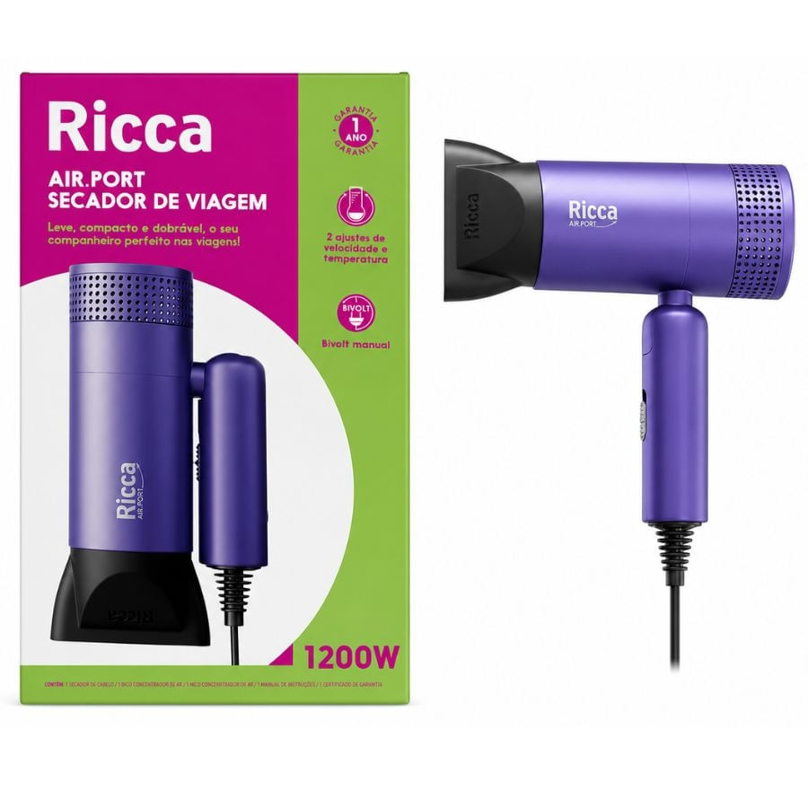 Secador De Viagem Airport 1200W - Ricca