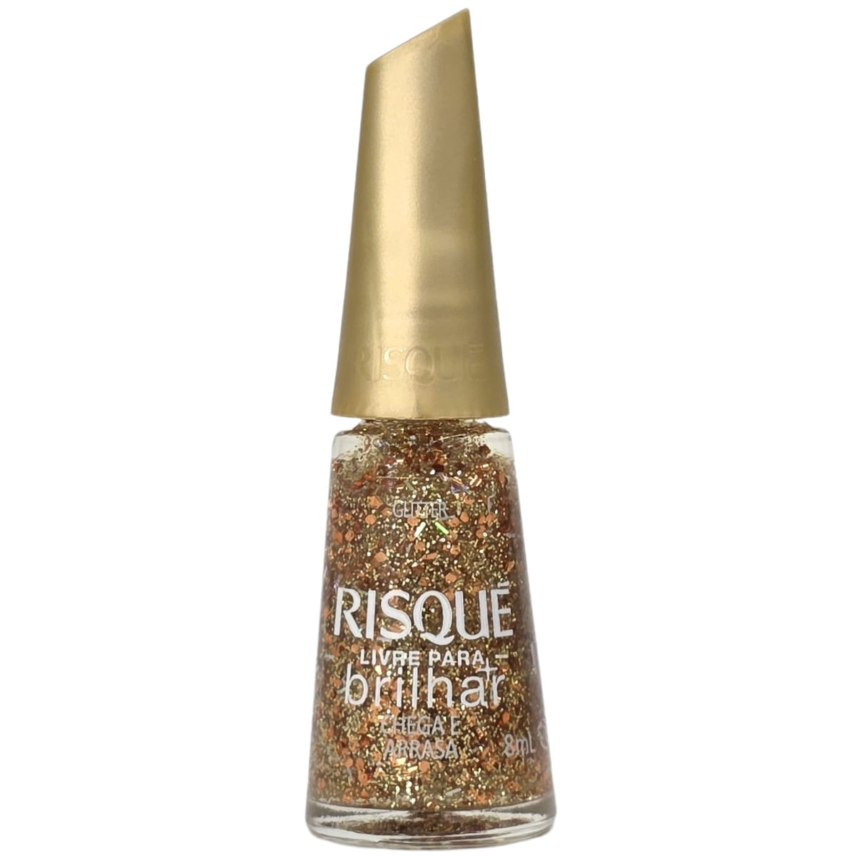 Esmalte Glitter Chega E Arrasa Livre Para Brilhar Risque 8Ml