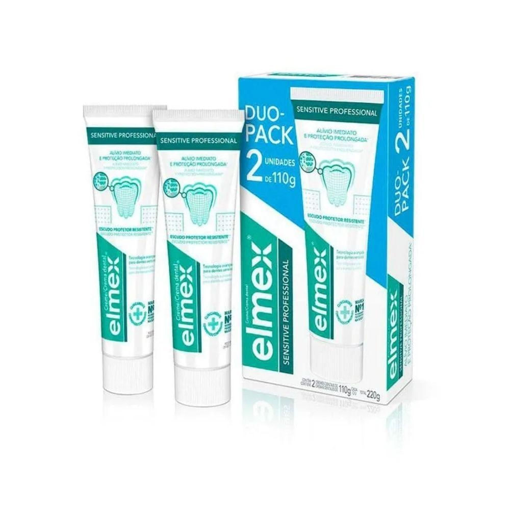 Kit Elmex Sensitive Profissional Creme Dental 2 Unidades 110G Cada