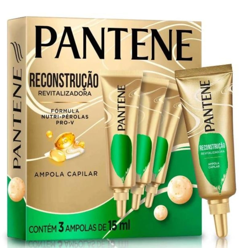 Kit Ampola Pantene Reconstrução Revitalizadora 3 ampolas