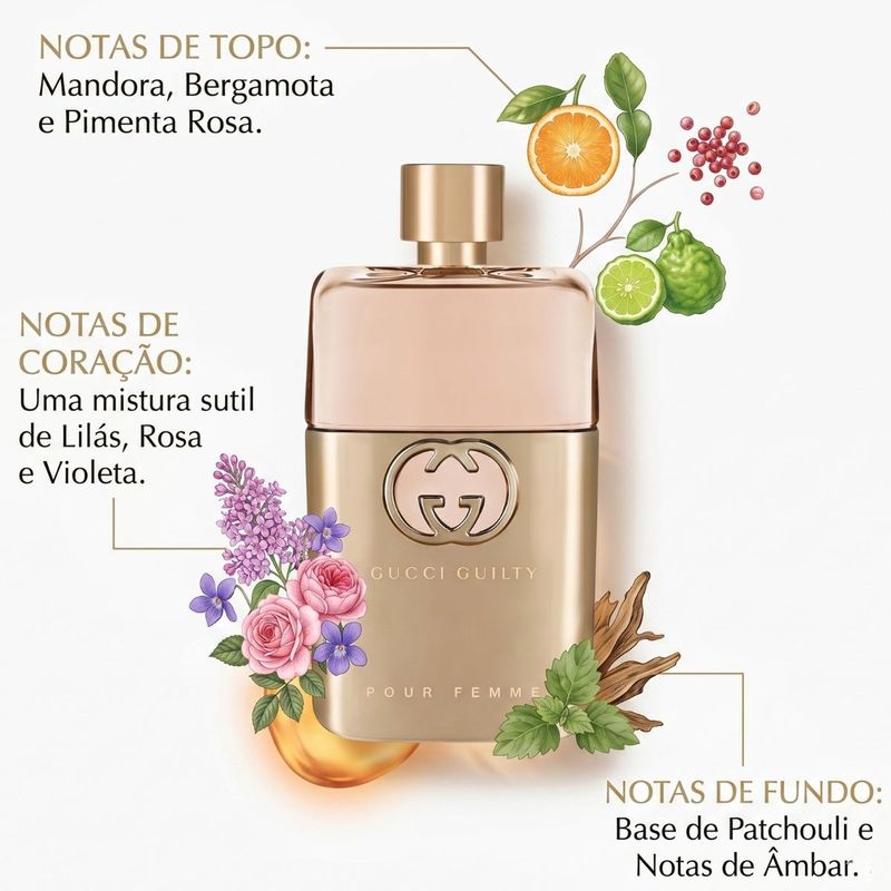 Perfume Gucci Guilty Eau de Parfum Feminino - 50 ml - Época Cosméticos