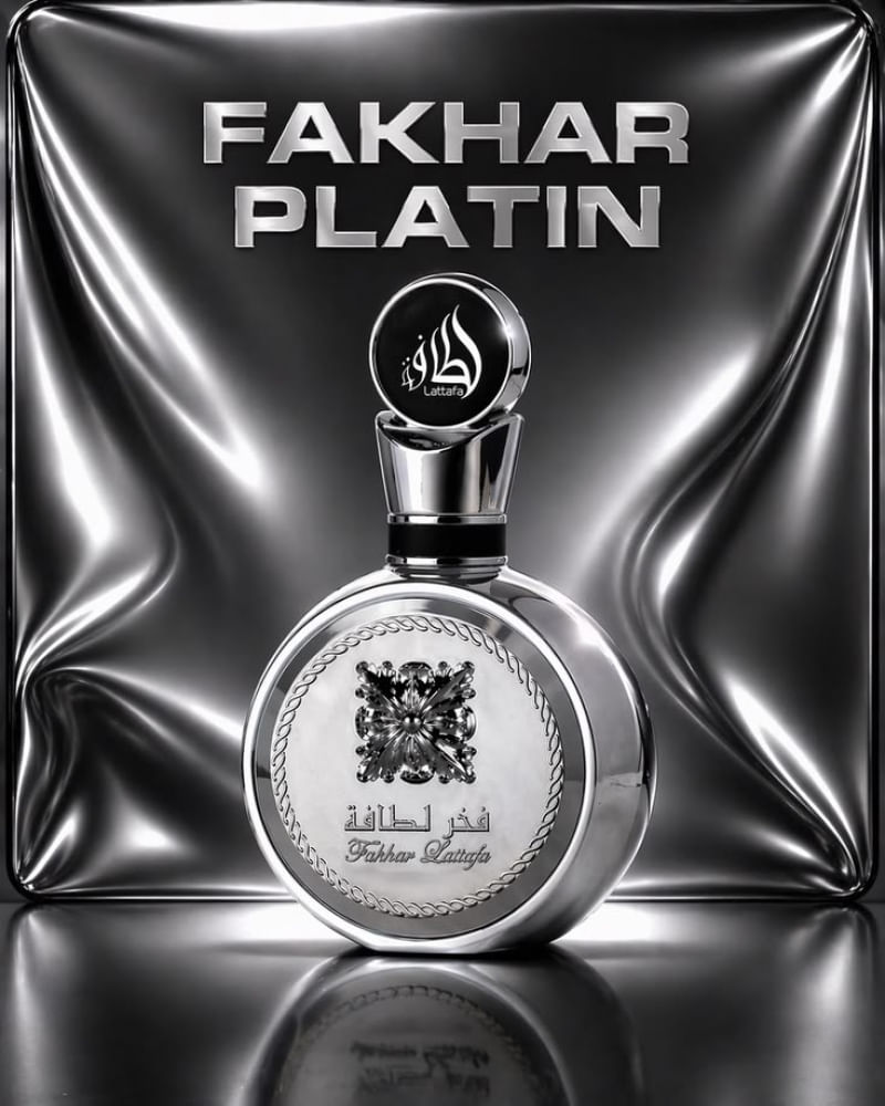 Lattafa Fakhar Platin Eau de Parfum Perfume Unissex 100ml Árabe