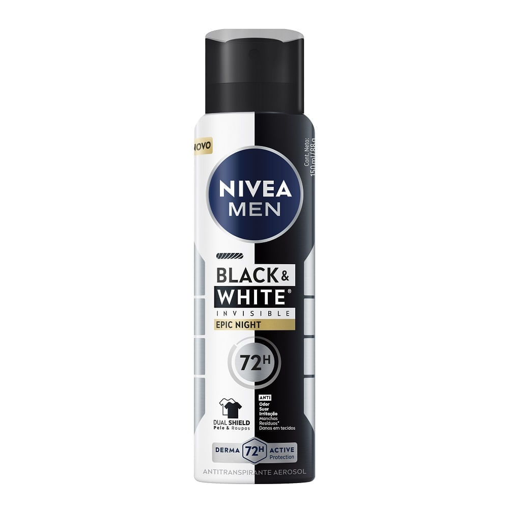 Desodorante Nivea Men Aerosol Black & White Invisible Epic Night 150ml