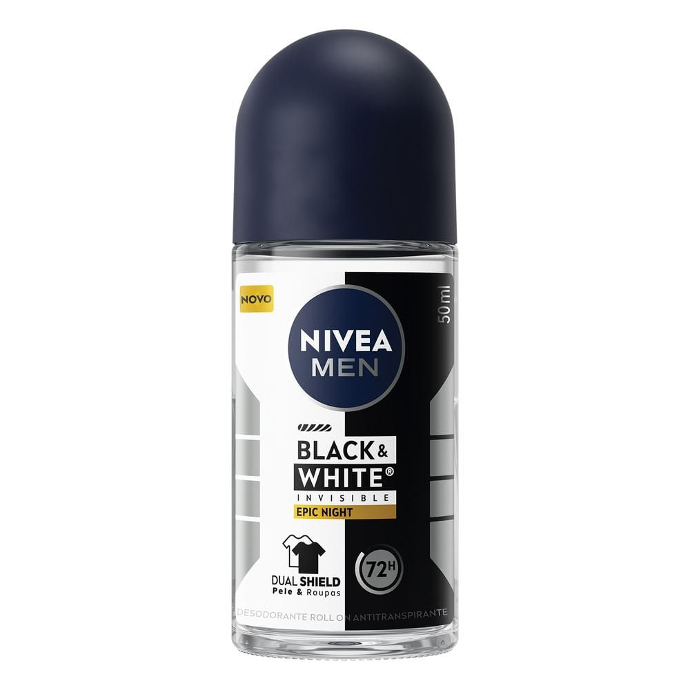 Desodorante Roll-on NIVEA MEN Antitranspirante Black & White Epic Night 50ml